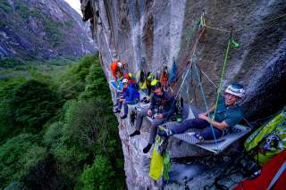 Der Expedkader abends im Portaledge.